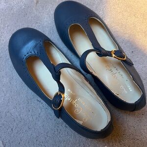 La Coqueta Girls T-Bar Leather Dress Shoes